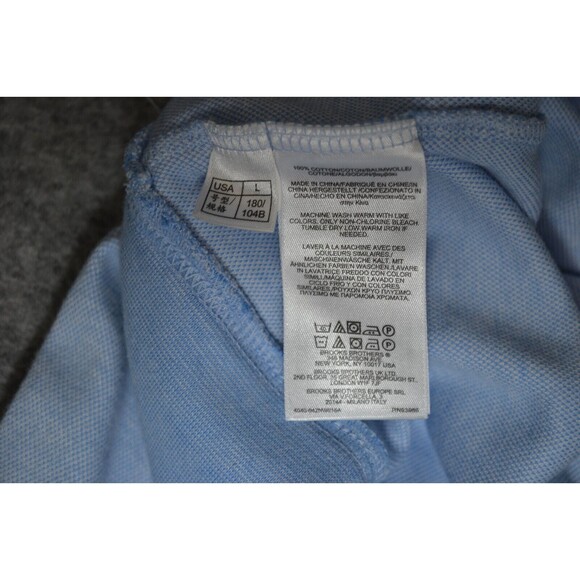 Brooks Brothers Sweater 1/4 Zip Men's Large Navy Blue Birdseye Cotton Sweatshirt - Picture 10 of 16